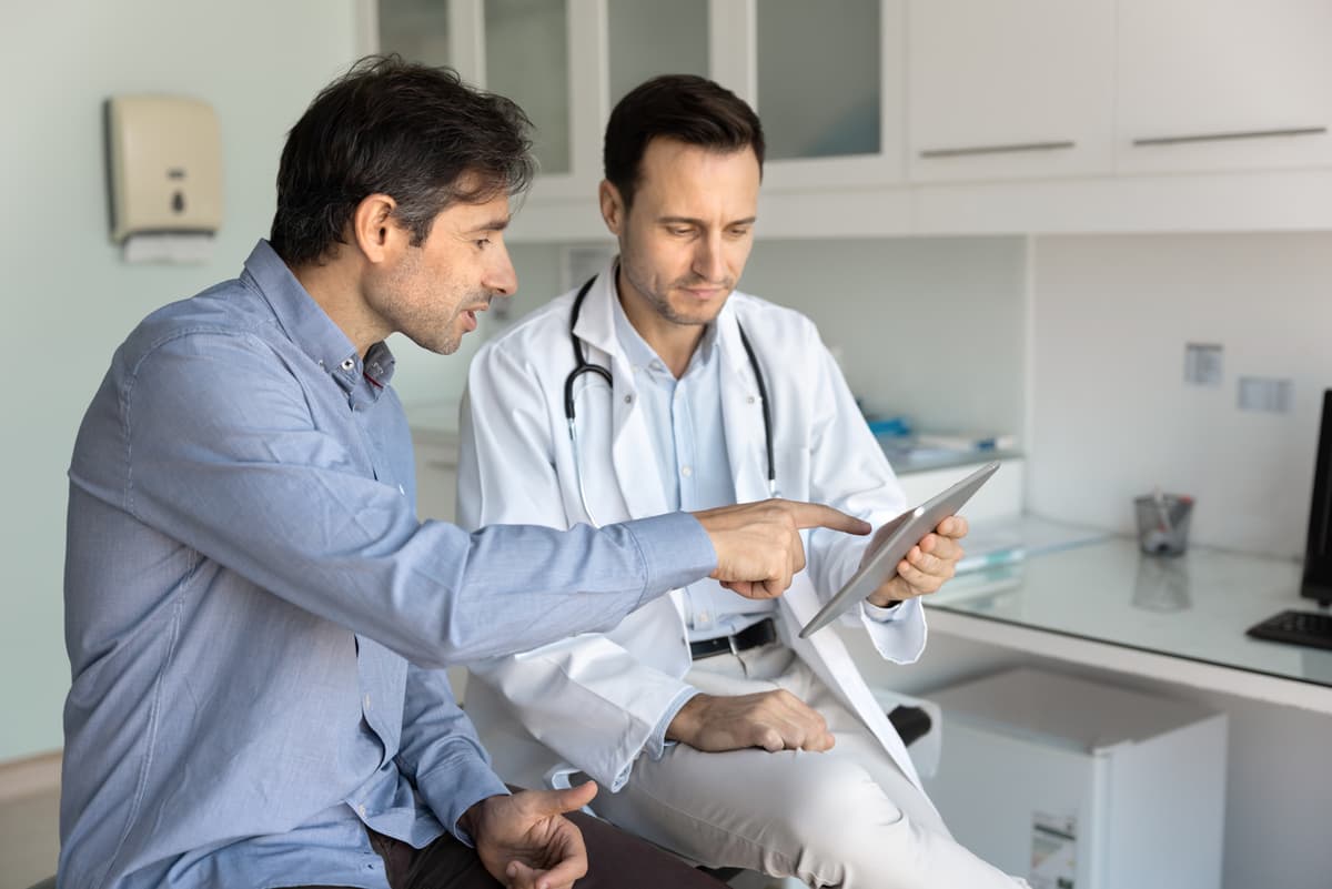 Personalized written hormone evaluation report reviewed on screen